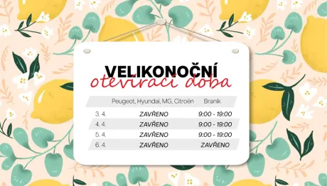 Velikonoční otevírací doba 2026 Lenner Motors