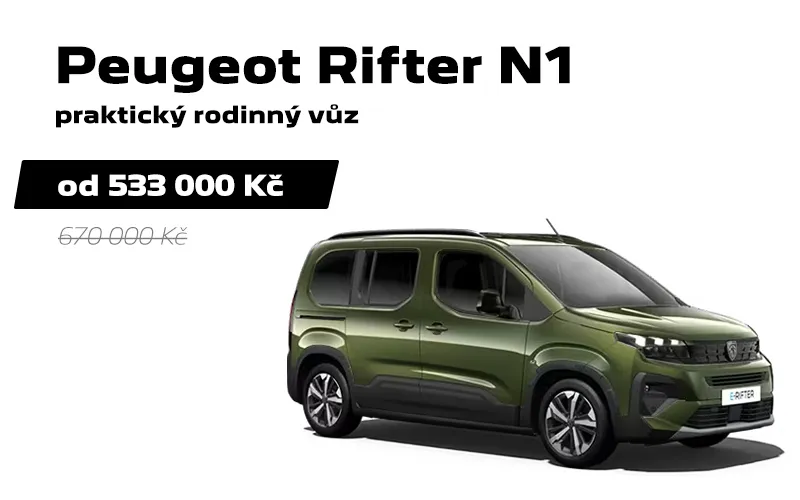 7 dní Peugeot, Peugeot Rifter - Lenner Motors