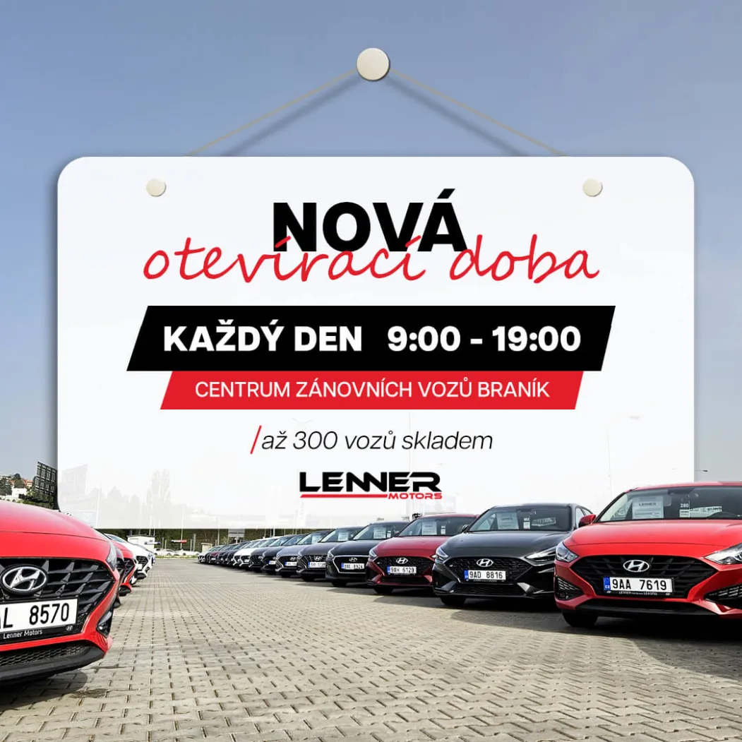 Nová otevírací doba Braník Lenner Motors